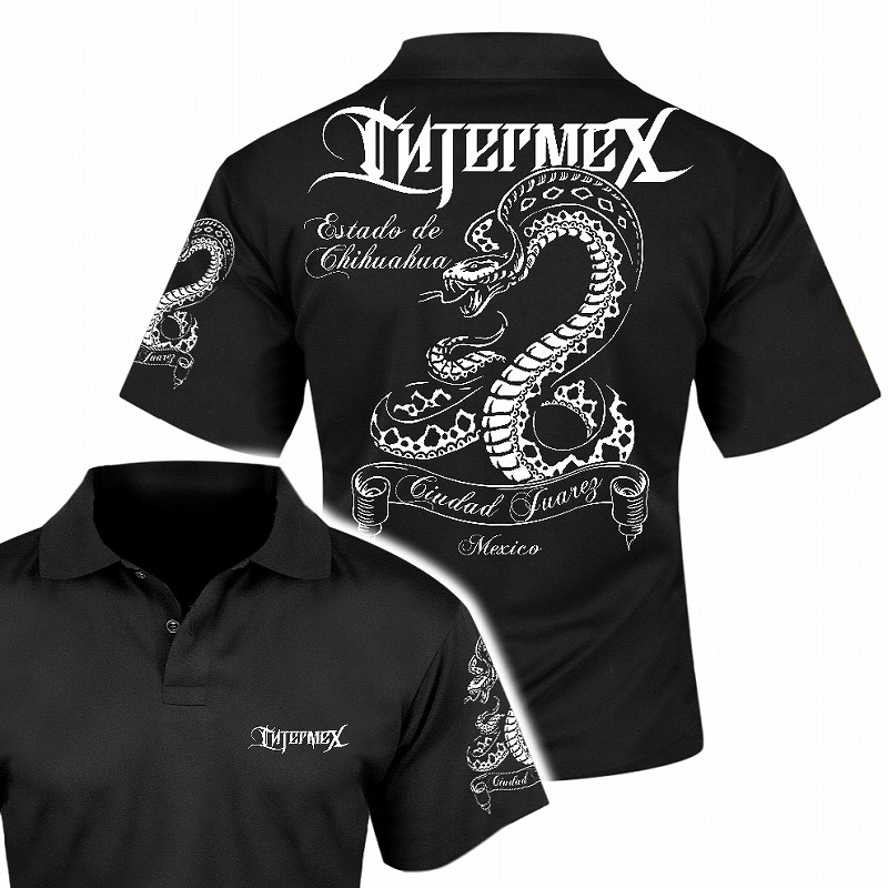 KNOSIS 蛇刺繍 ポロシャツ XL ブラック KNOSIS 蛇刺繍 ポロシャツ XL