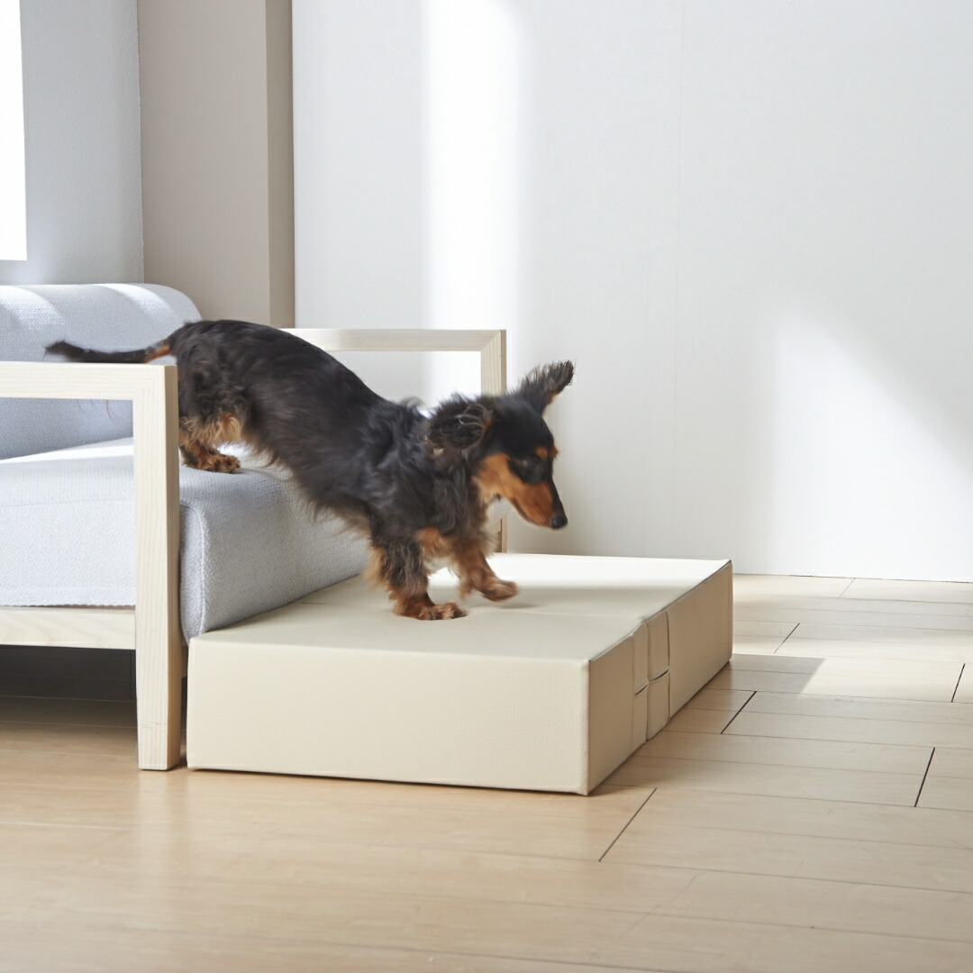 楽天市場】ペットステップ ドッグステップ レザー 階段 スロープ