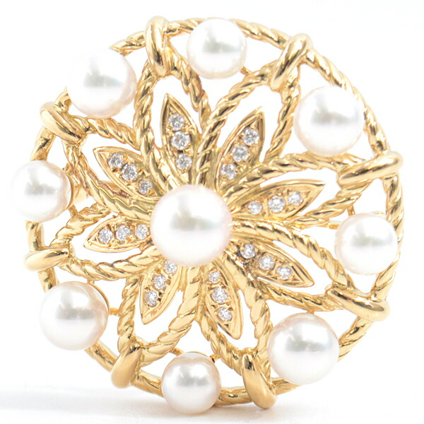 楽天市場】ミキモト ブローチ レディース パール ダイヤモンド
