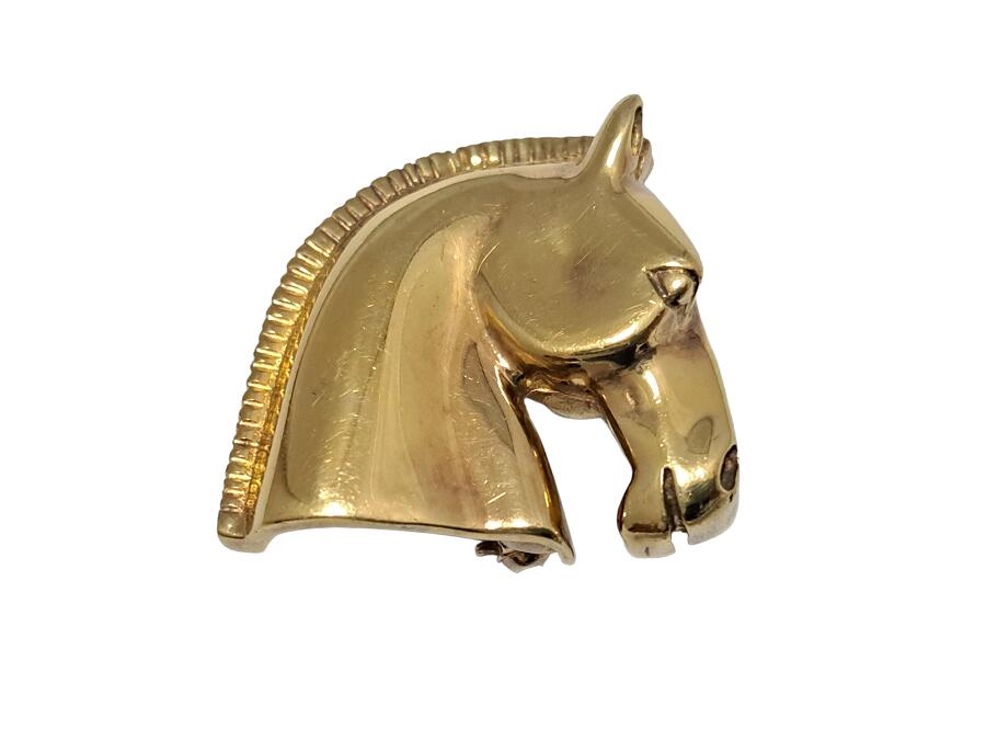 エルメス ホースヘッド ブローチ HERMES 馬 ホース ヴィンテージ 箱