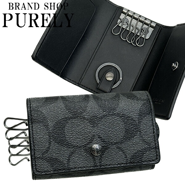 COACH コーチ メンズシグネチャー5リングキーケース COACH(コーチ