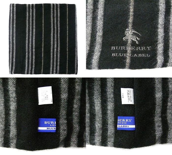 スヌード①バーバリーブルーレーベル新品タグ付カシミヤ100