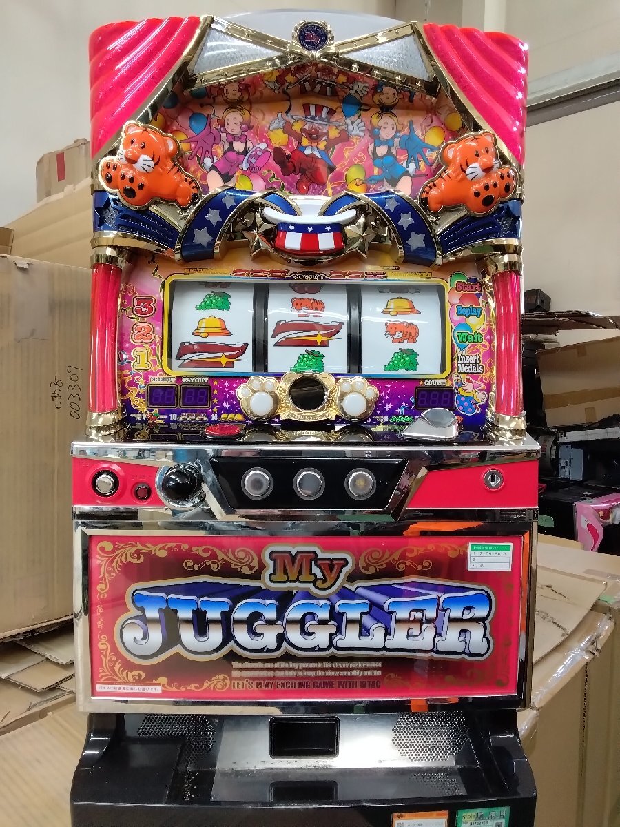 パチスロ実機.マイジャグラー4.コイン不要機