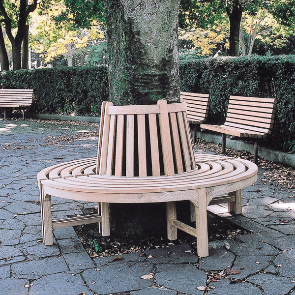 楽天市場】ベンチ ガーデンベンチ 木製 高級 チーク材 半円 ラウンド