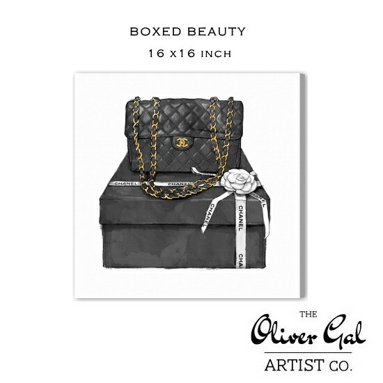 Oliver Gal オリバーガル CHANEL ロゴ花のキャンパスアート 絵画