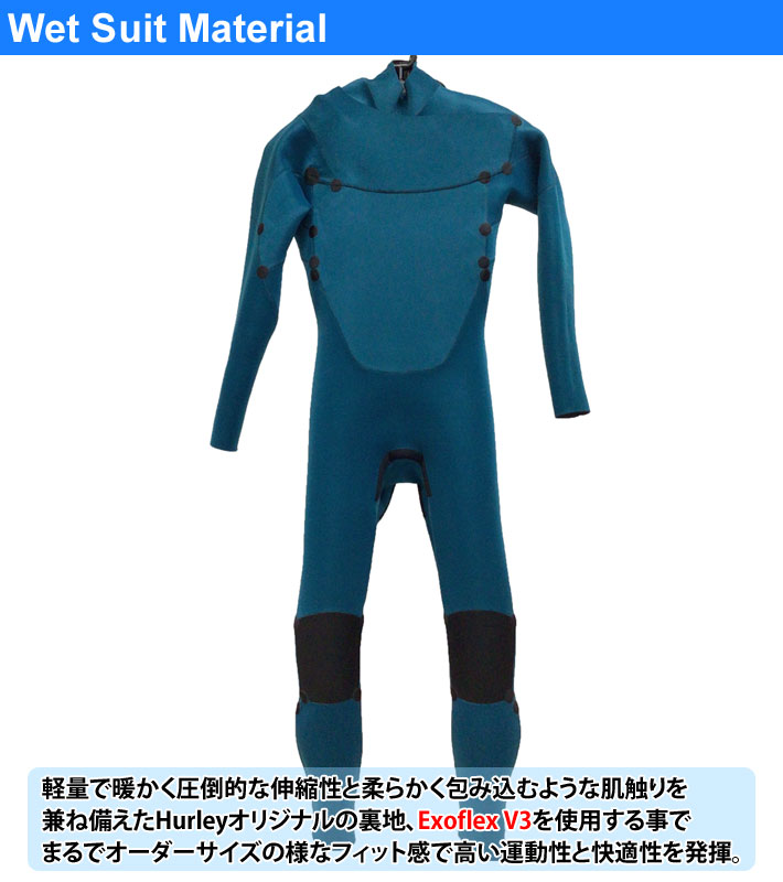 Hurley フルスーツ3mm・Gripsurf ブーツ・無名グローブセット