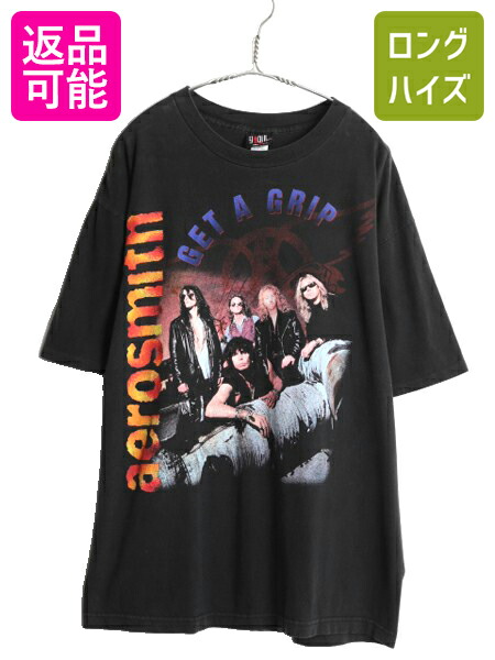 90s USA製 ☆ エアロスミス ツアー イラスト プリント Tシャツ メンズ