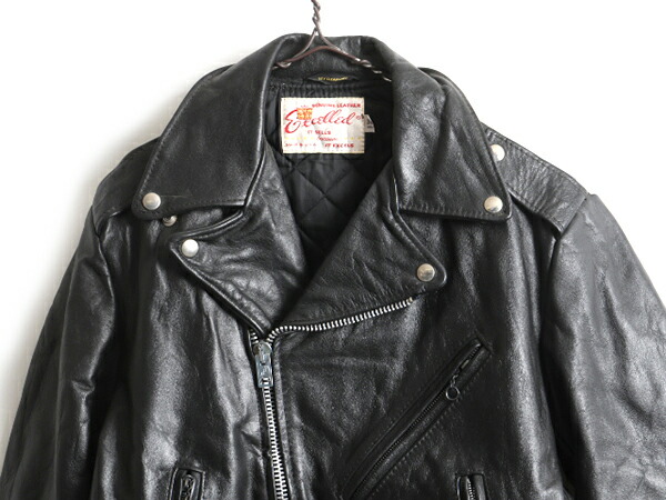 楽天市場】70s 80s USA製 ビンテージ □ Excelled 本革 レザー ダブル