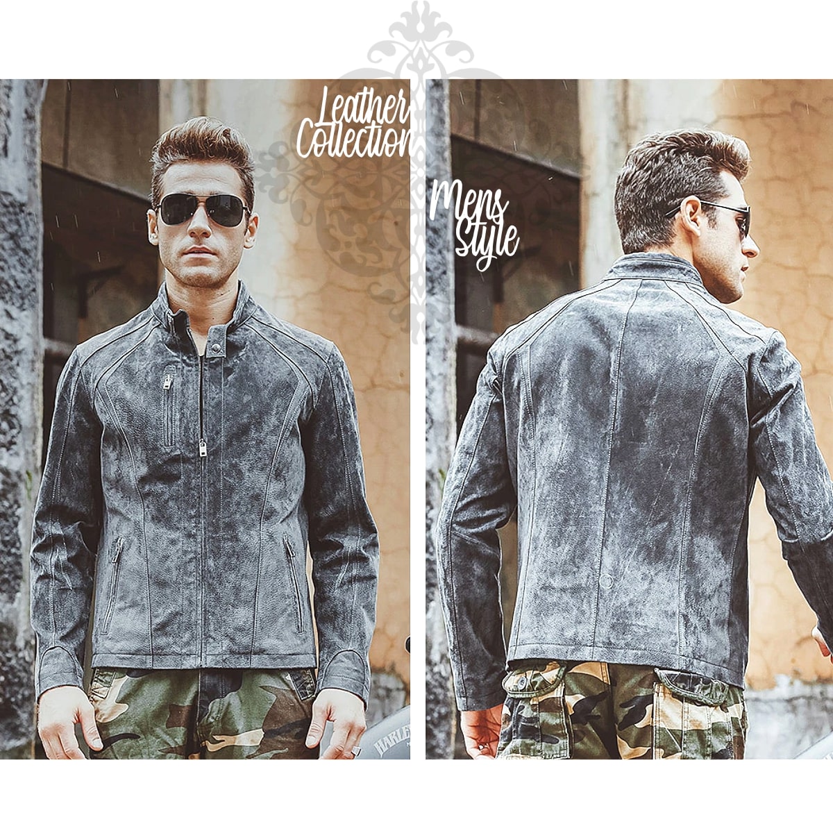 楽天市場】全10サイズ! メンズ 本革 グレーカラー ピッグスキンレザー