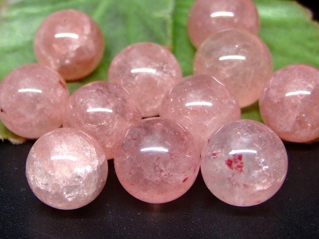 楽天市場】g3-652W 12mm 1粒売り A ストロベリークォーツ 苺水晶 送料