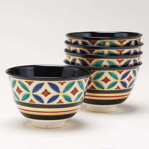 楽天市場】茶道具 抹茶碗 数茶碗 黒七宝 10客 田中香泉作 : 茶道具