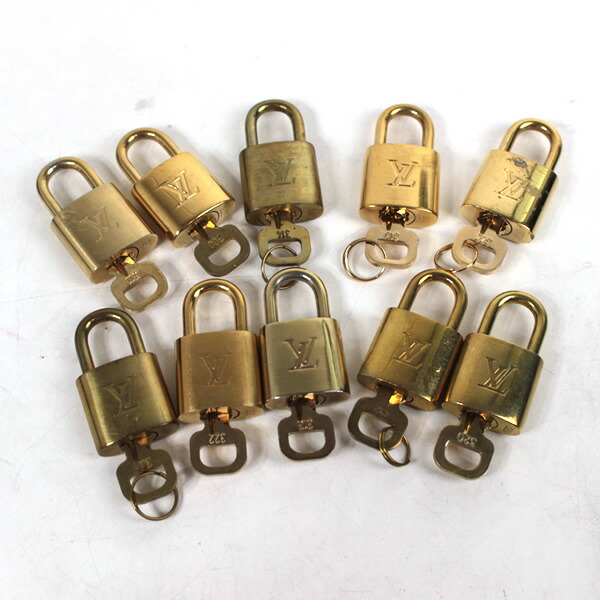 m4765 ルイヴィトン パドロック 鍵なし 南京錠10点セット おまけの衣類