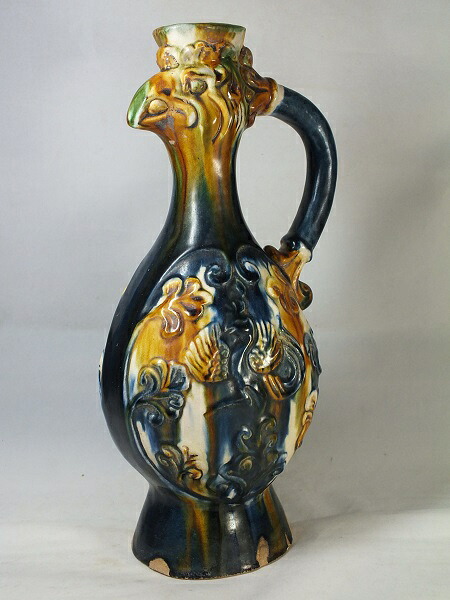 楽天市場】□龍香堂□☆【中国骨董品】唐三彩（とうさんさい）鶏型細首