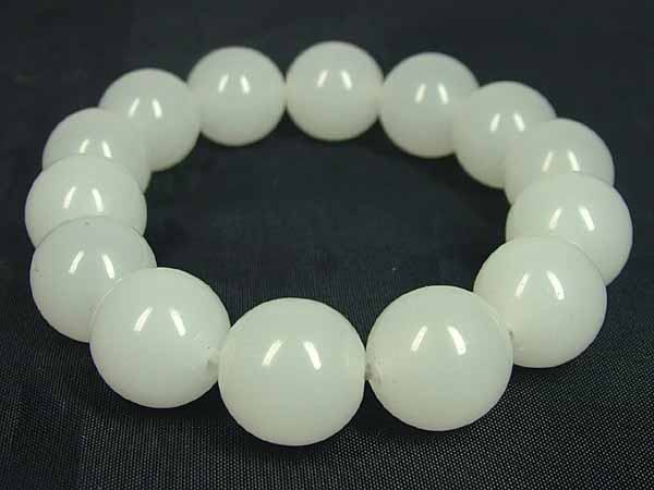 楽天市場】□龍香堂□☆和田白玉（ホータンはくぎょく）13mm玉