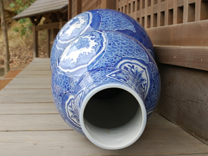 中国 花瓶 染付 中国清時代染付壺 - メルカリ