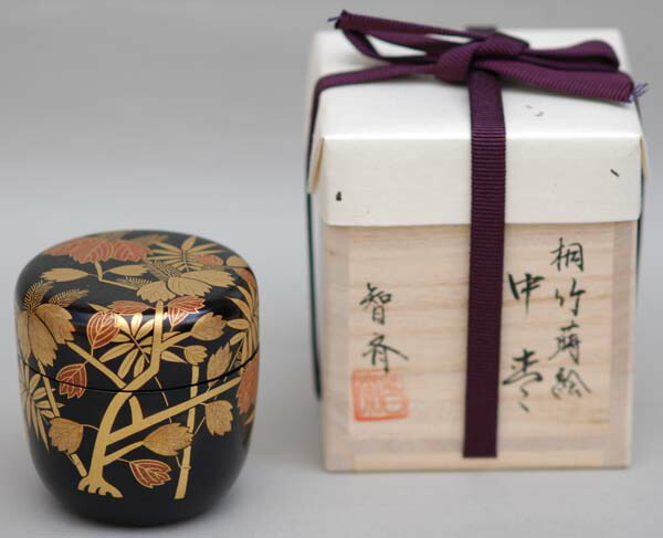 楽天市場】茶道具 棗 なつめ 中棗 桐竹蒔絵 茶道具 茶器 棗 裏千家 表