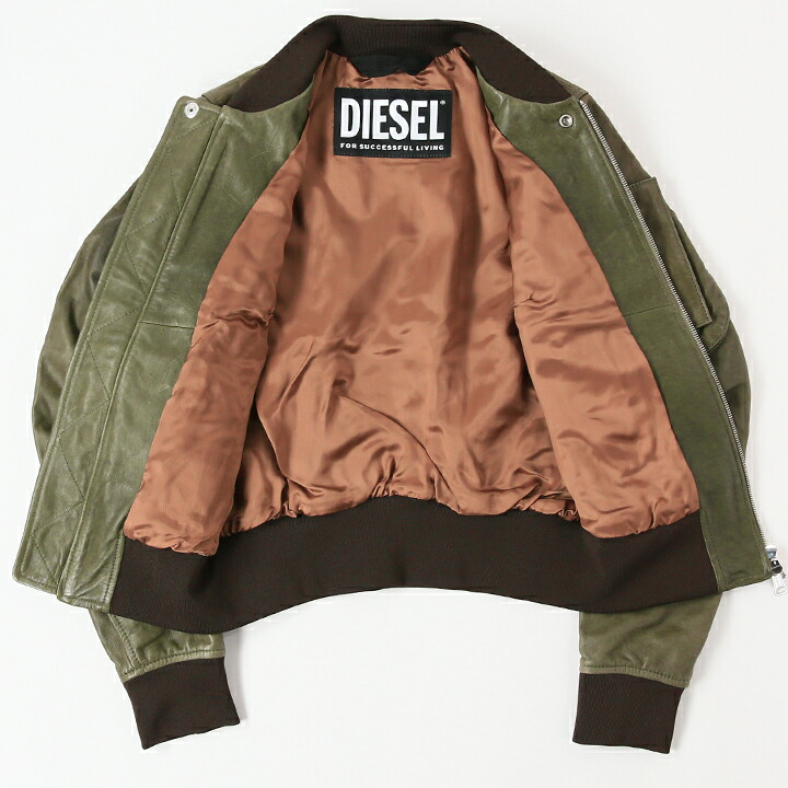 チロ&チャロ様専用DIESEL ディーゼル レザージャケット グリーン L