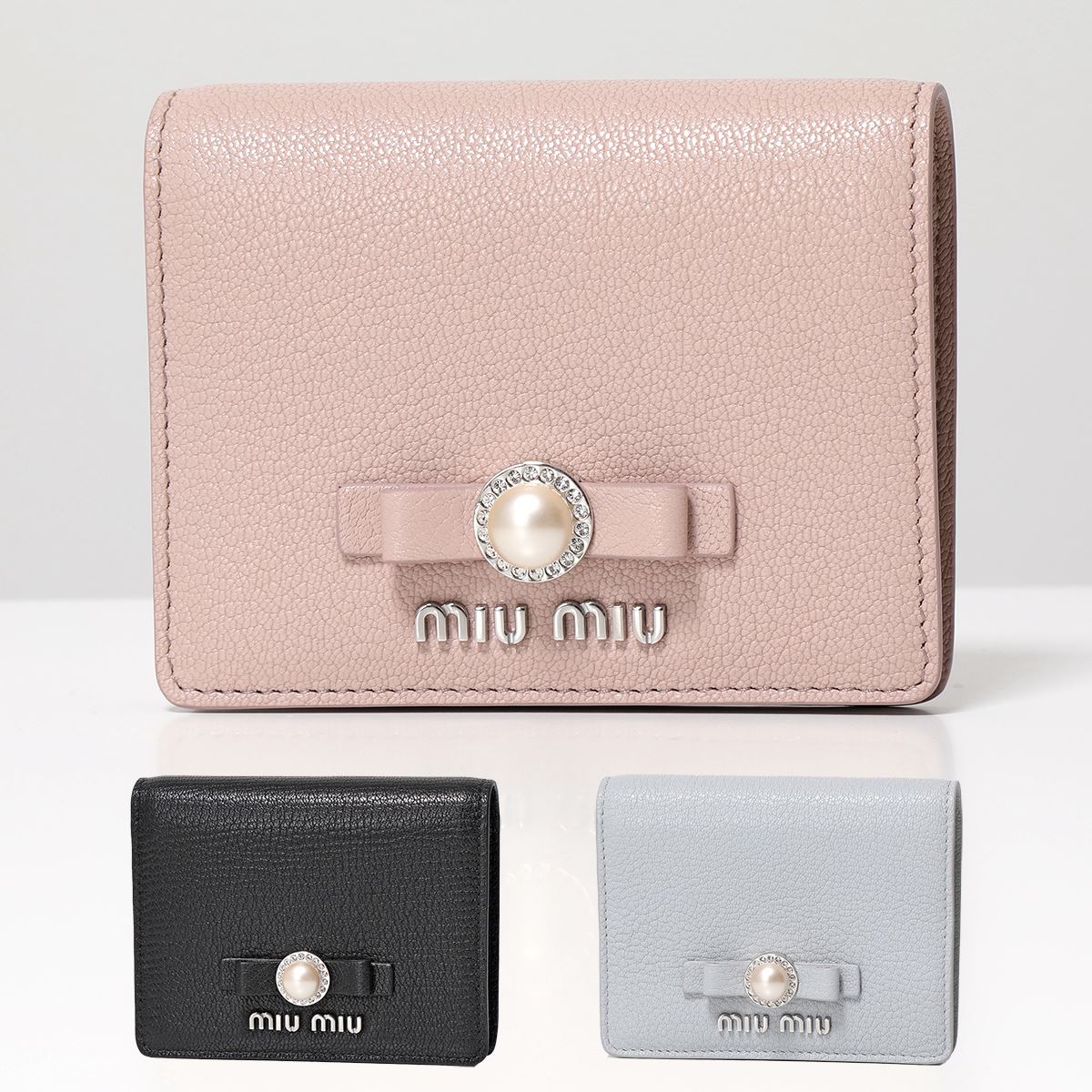 楽天市場】MIUMIU ミュウミュウ 二つ折り財布 MADRAS マドラス 5MV204