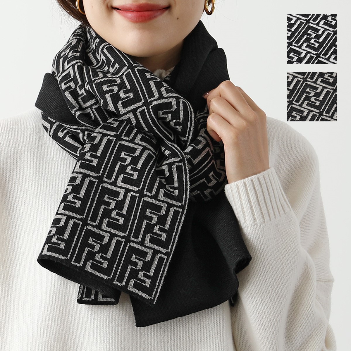 美品FENDI☆ウールマフラー