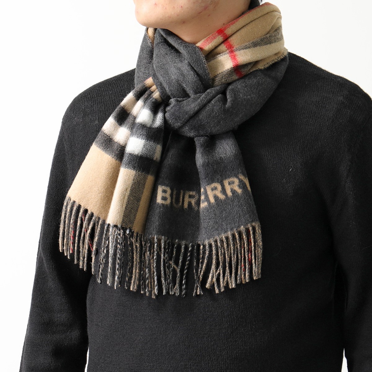 BURBERRYバーバリーカシミヤダブルフェイスマフラー