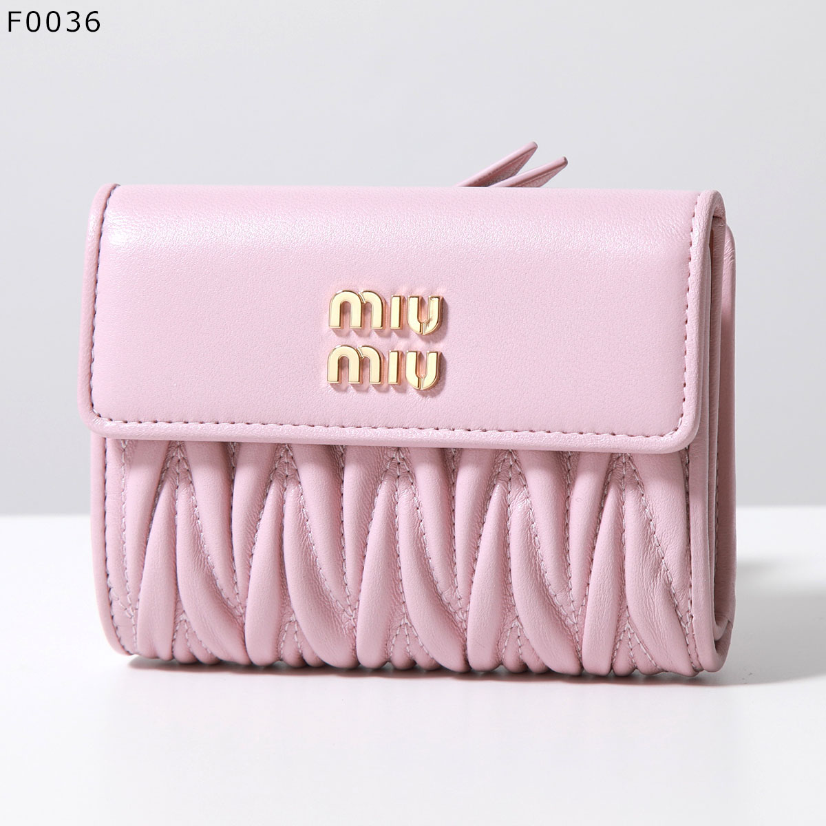 楽天市場】MIUMIU ミュウミュウ 二つ折り財布 MATELASSE マテラッセ