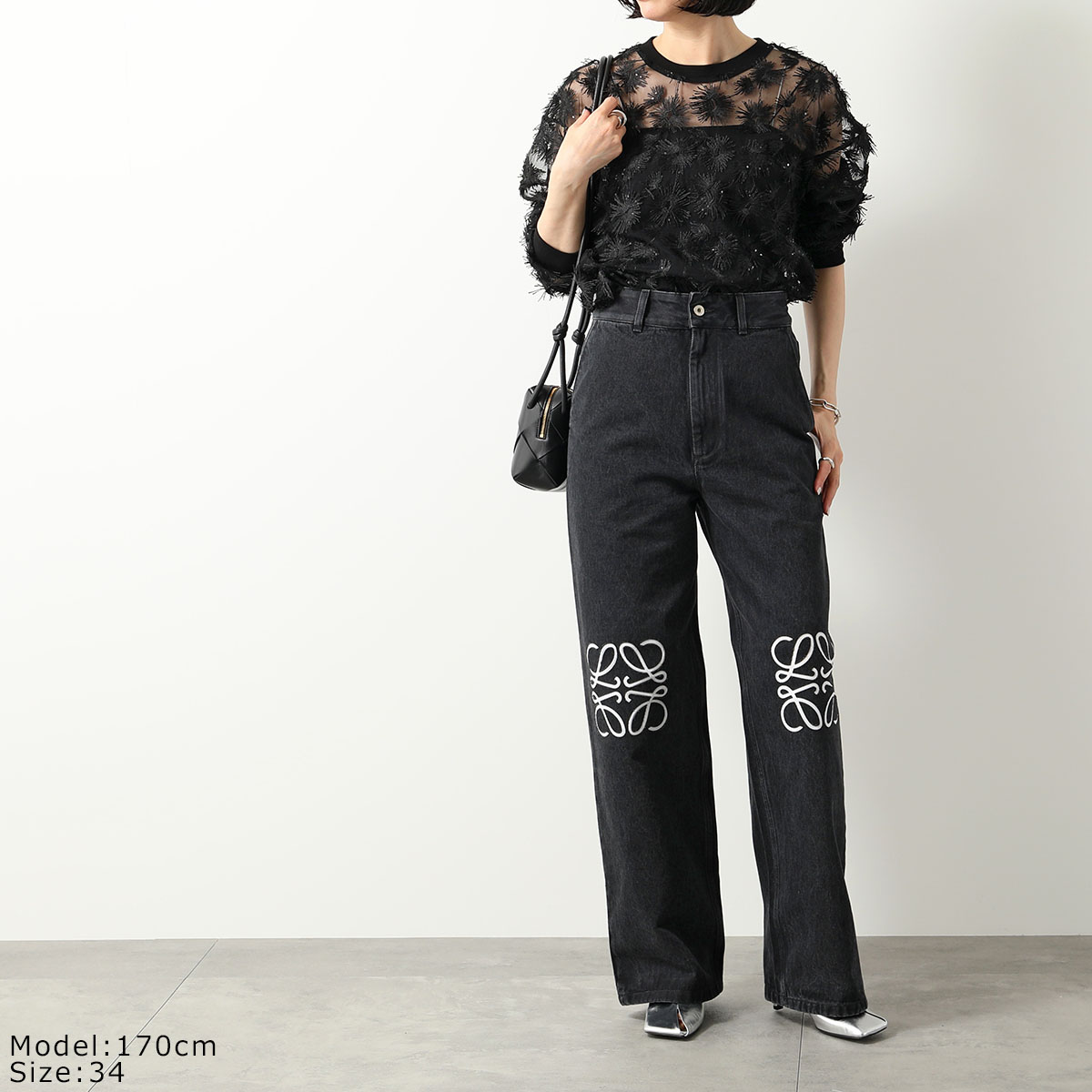 楽天市場】LOEWE ロエベ ジーンズ ANAGRAM BAGGY アナグラム バギー