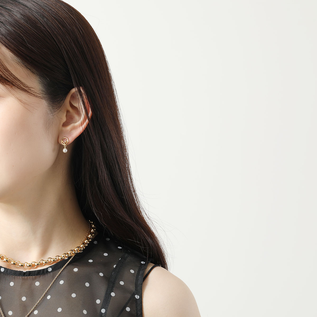 FENDI フェンディ パール ゴールド ピアス 両耳約2.5cm 楽天市場