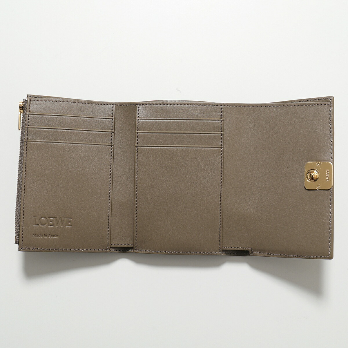 LOEWE ベージュ 三つ折り財布 保存袋付き 【公式通販】
