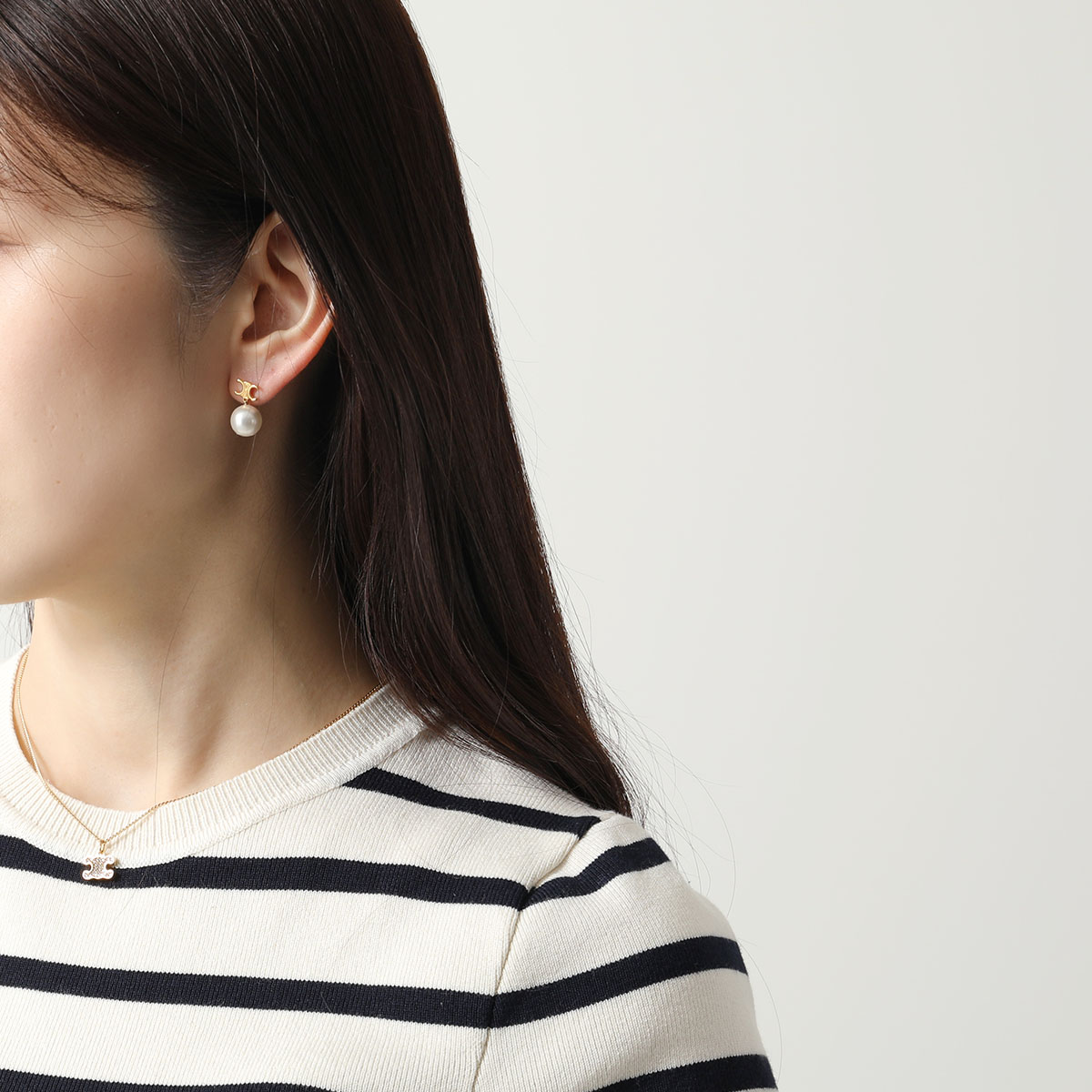 楽天市場】CELINE セリーヌ ピアス PERLS EARRINGS 460TZ6PRB.01GI