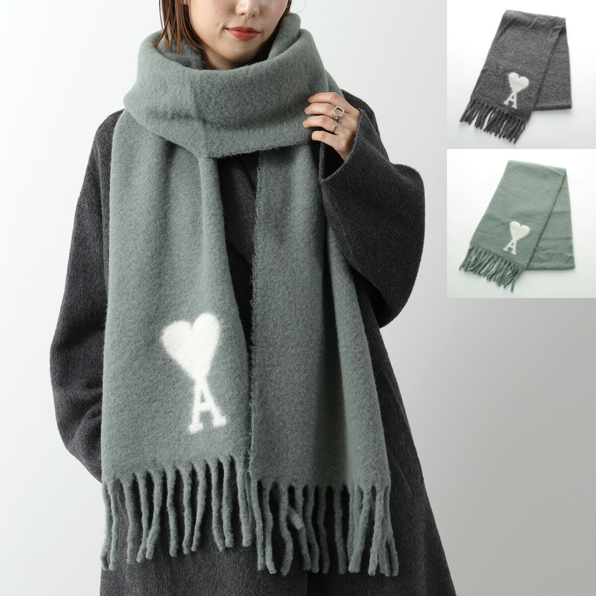 楽天市場】ami paris アミパリス マフラー ADC OVERSIZE SCARF USF422
