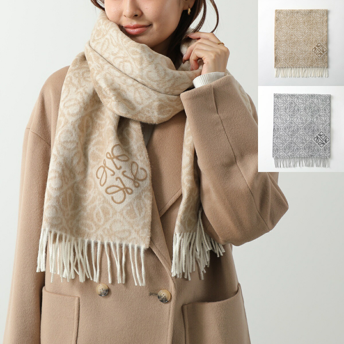 楽天市場】LOEWE ロエベ マフラー F811SS1X01 レディース アナグラム