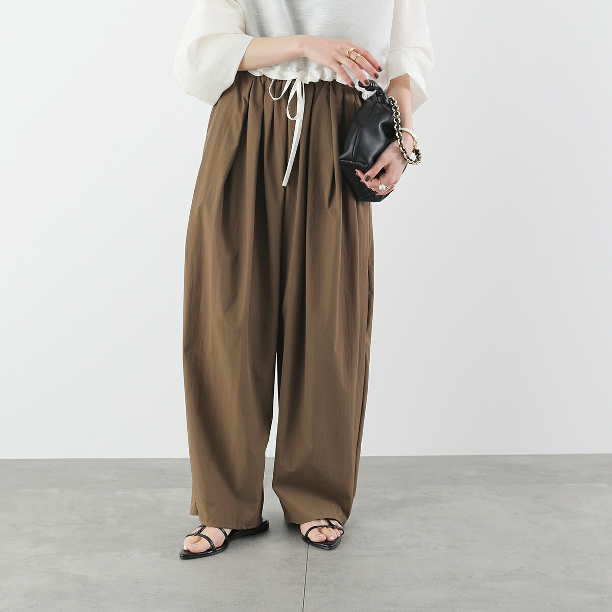 楽天市場】CLOCHE クロシェ タックパンツ 86514 レディース 接触冷感