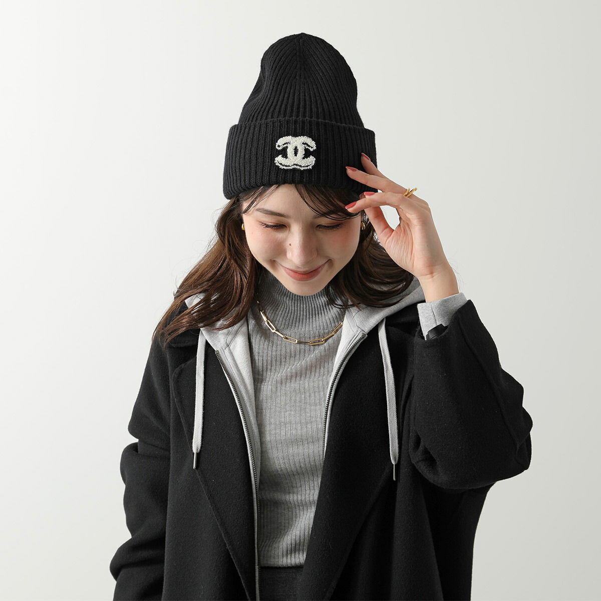 楽天市場】CHANEL シャネル ニット帽 AAB308 B21678 レディース