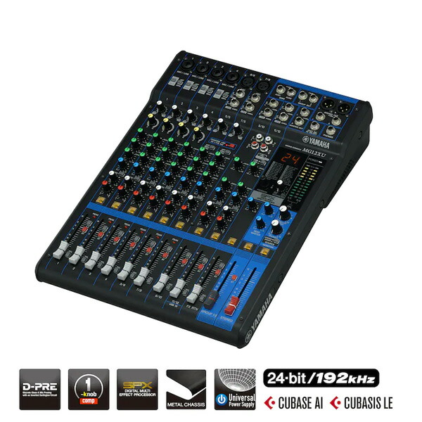 楽天市場】yamaha 12チャンネルミキシングコンソール mg12xuの通販