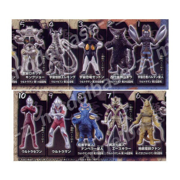 HGウルトラマン・怪獣 86体カプセルトイフィギュアアソート (中古)