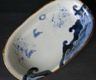 古伊万里 伊万里焼 うさぎ 染付 1客 古伊万里 伊万里焼 うさぎ 染付