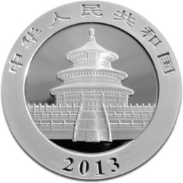 楽天市場】即納・追跡可 新品未使用 2013年製パンダ銀貨1オンス 40mm