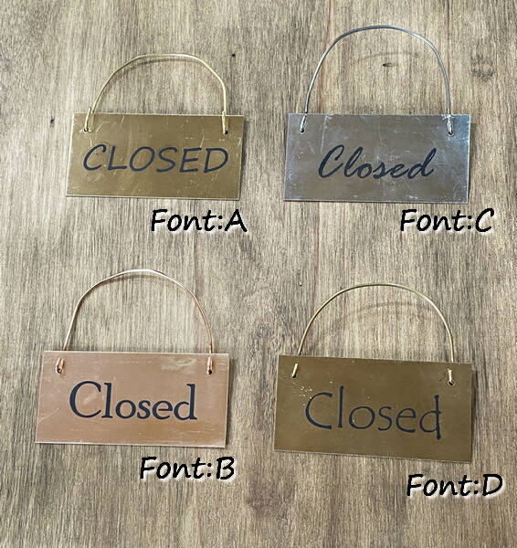 楽天市場】ダメージ加工 金属製 オープン クローズ 看板OPEN CLOSED