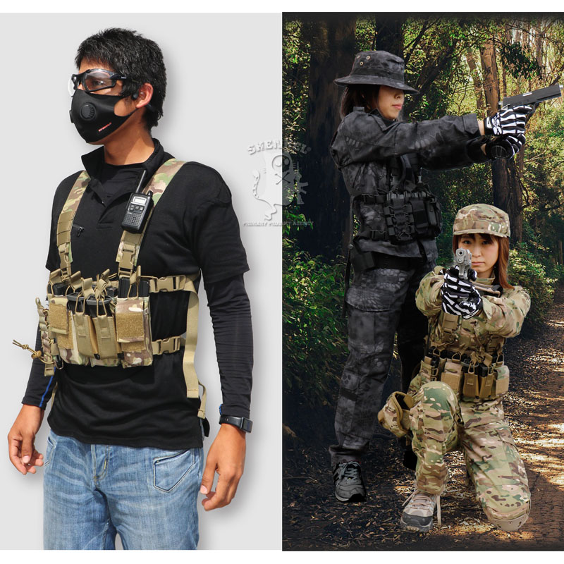 PMC装備風 サバゲー ヘルメット チェストリグ ゴーグル シャツ パンツ