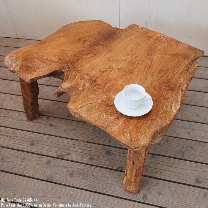 楽天市場】極厚オールドチーク テーブル 幅82cm × 奥行65cm × 高さ44cm