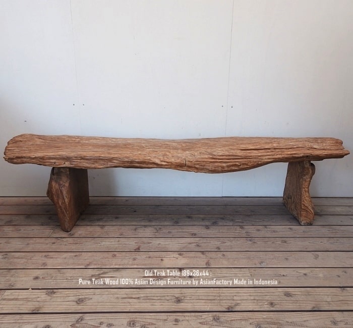 楽天市場】一点物 オールドチークベンチ 189cm 木製 木 おしゃれ 総