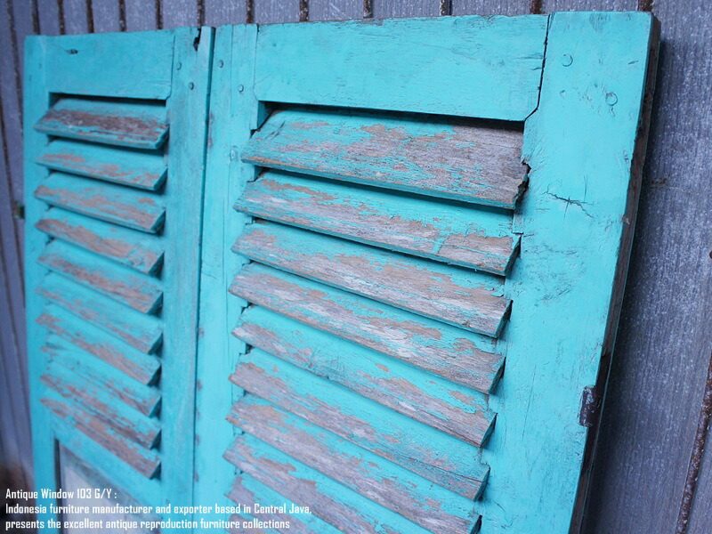 楽天市場】アンティーク 窓枠 103cm G/Y 一点物 インドネシアの古民家