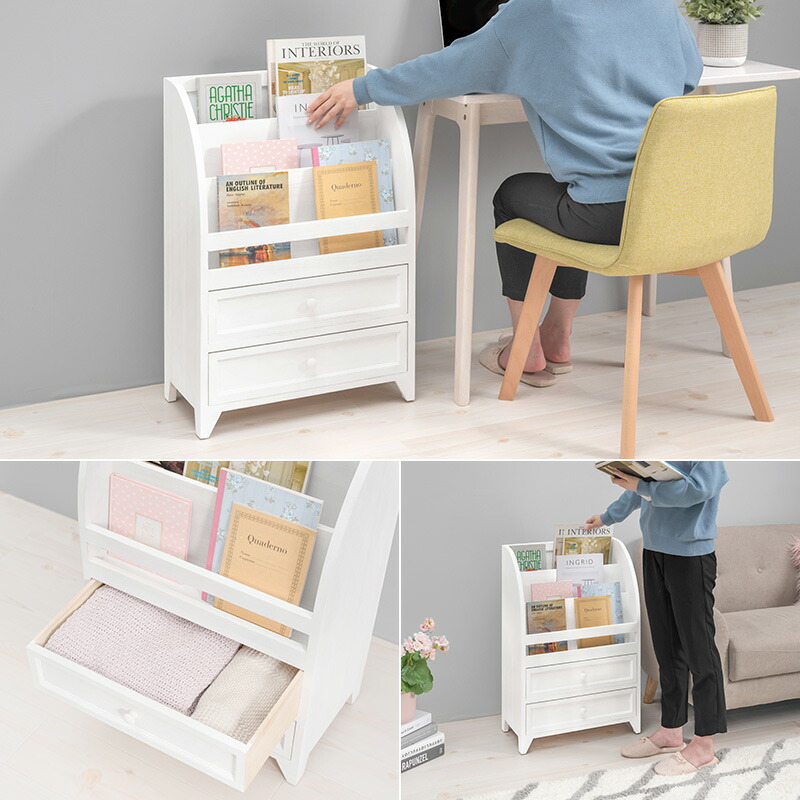 楽天市場】【エントリーでP2倍】アンティーク風マガジンラック 幅48cm