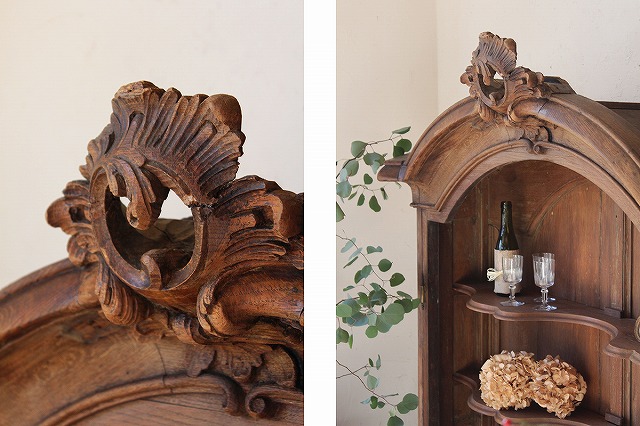 楽天市場】O264 フランスアンティーク ロココ調キャビネット・フレンチ