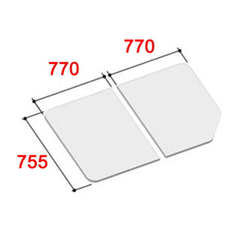 楽天市場】【YFK-1576B(2)-D】LIXIL INAX 風呂フタ 組フタ 2枚組 奥行
