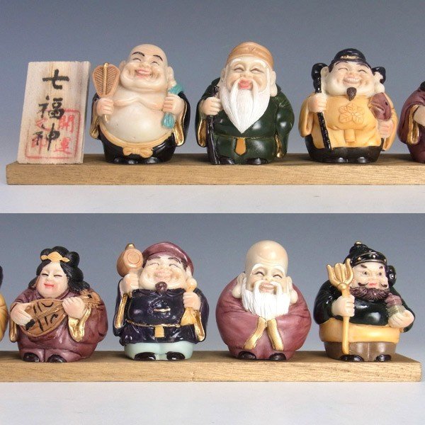 楽天市場】開運・七福神置物 彩色七福神 縁起物 : 龍祥本舗