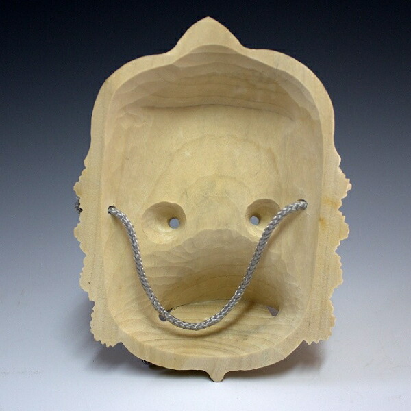 D4867-12 古い根付 木彫 [能面 11面彫 鴉天狗/狐/翁/媼/鬼神/般若/