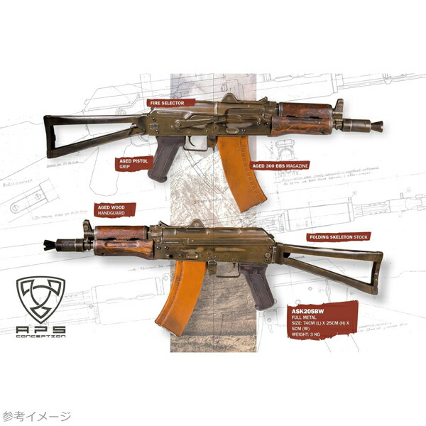 楽天市場】APS AKS74U クリンコフ リアルウッド BATTLE WORN ver. 電動