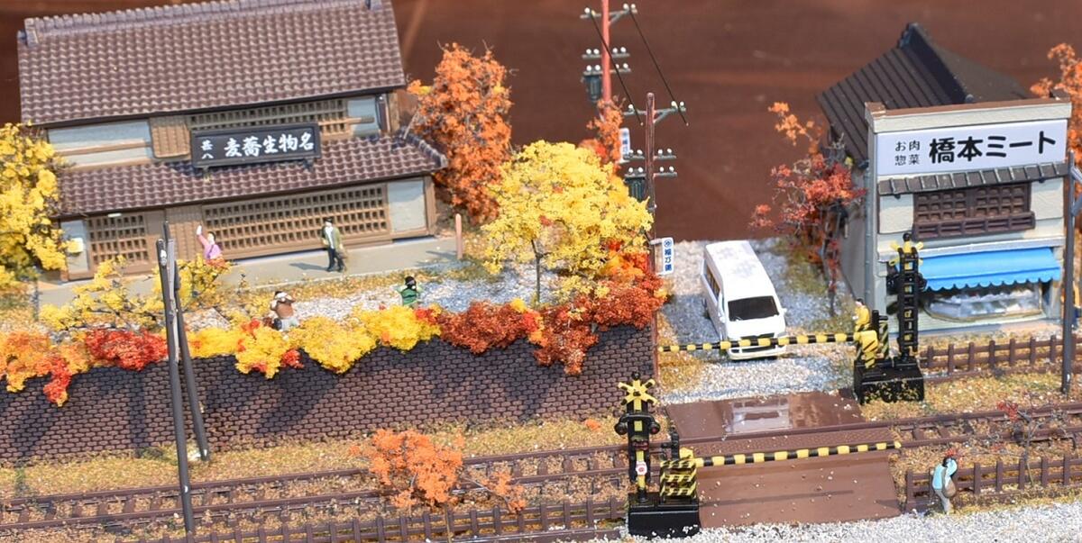 楽天市場】Nゲージ鉄道模型用展示台 みにらま 紅葉の街角○注文製作