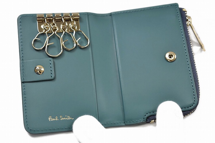 ポールスミス 小銭入れ付きキーケース 4連 マーブル 新品、訳あり 楽天